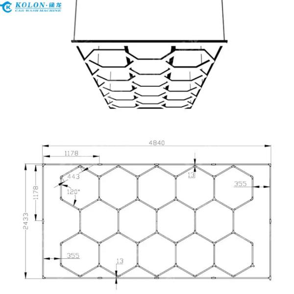 LED Detailing Work Light Tubes For Car Workshop Honeycomb