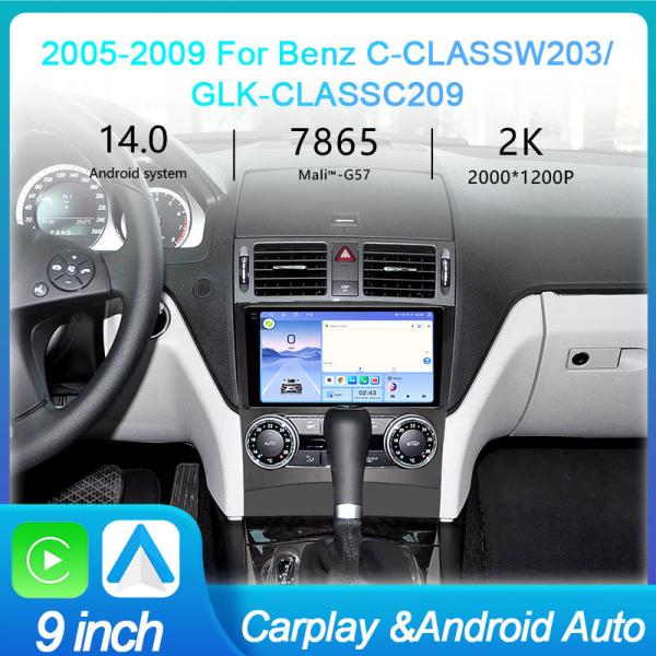 ABS 9Inch Car Android Stereo with 7865 Navigation for Benz C-CLASSW203 GLK