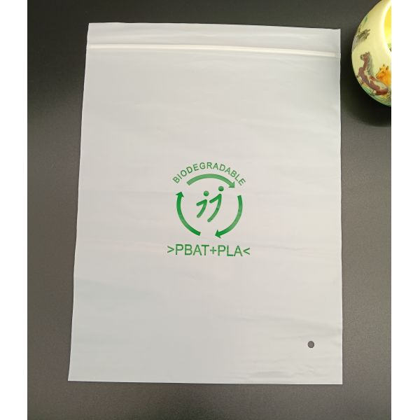 Eco-Friendly PBAT+PLA Biodegradable Resealable Zipper Bag Compostable Strong