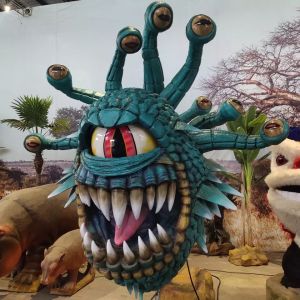 Handmade Lifelike Animatronic Dragons Simulation Beholder Sculpture With