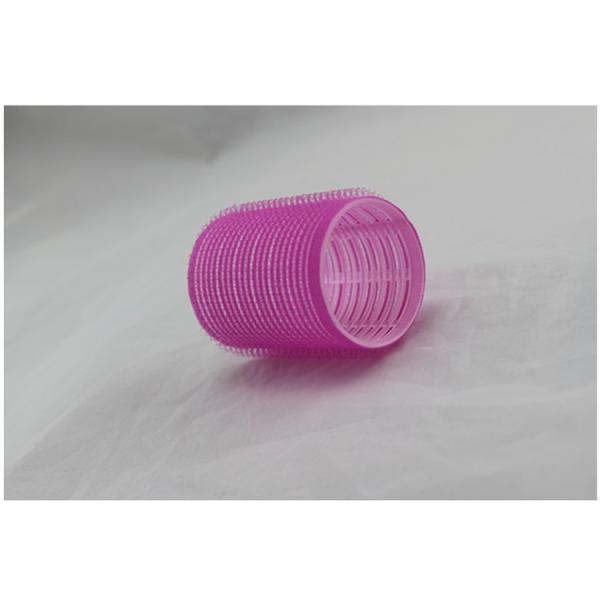 Pink Extra Large Hook And Loop Hair Rollers Round Magic Tape Hair Care