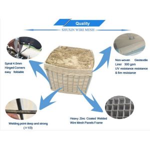 3*3 Inches Square Hole Military Hesco Bastion Barrier Folded Galvanized Welding