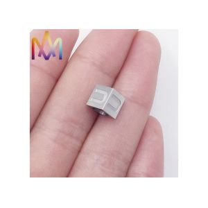 SS Three Dimensional Perforation A - Z Alphabet Jewelry Charms