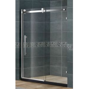 Cheap Frameless Sliding Glass Shower Doors Nano Tempered Clear / Frosted CE Certification for sale
