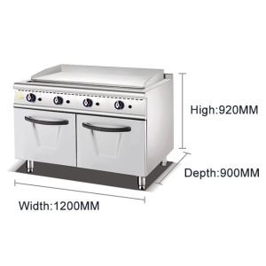 Stainless Steel Gas Restaurant Cooking Equipment GL-RG-1200 Model with R13/4 Gas Connection