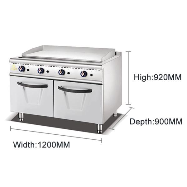 Quality Stainless Steel Gas Restaurant Cooking Equipment GL-RG-1200 Model with R13/4 Gas Connection wholesale