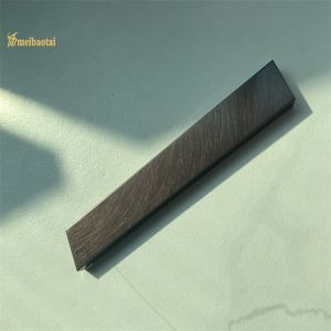 Vibration Black U Shape Stainless Steel Tile Trim Sustainable 10 Feet