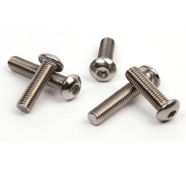SS Hex Socket Round Button Head Screw with Metric Coarse Thread ISO 7380/ ASME