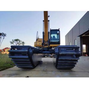 Heavy Duty Amphibious Excavator Swamp Marsh Digger Dredger Floating Pontoon
