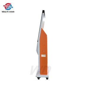 Self service 32 inches Kiosk LED light Acrylic LOGO Orange color Customization