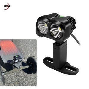 White Front Electric Skateboard Lights 5000 Lumens With 60V Batteries