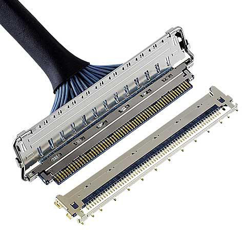 Quality CABLINE-CA II PLUS 60pin Lvds Micro Coax Cable 20788-060T-01 0.4 mm pitch Horizontal mating type micro-coaxial connector wholesale