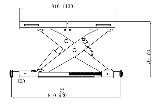 VIZO Bridge Jack For 4 Post Lift Adjustable Lifting 170-520mm