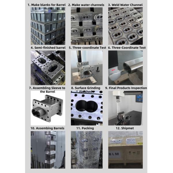 Bimetallic Screw Barrel Extruder Shaft Extruder Barrel Tunnel For PEEK Production