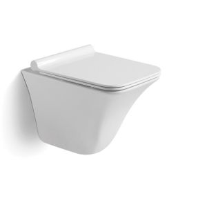 Modern Wc Ceramic Wall-Mounted Toilet with Concealed Tank Rimless One-Piece
