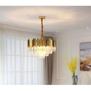Cheap ODM Modern Hanging Crystal Pendant Chandelier Lights AC85V To 265V for sale