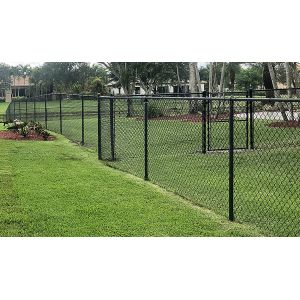 3.0mm galvanized pvc coated mesh rolls cyclone wire chainlink fence panels chain link fence