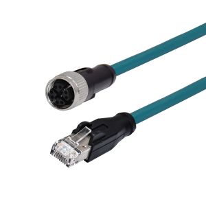 M12 X Code 8 Pin Male Waterproof RJ45 Ethernet Cable Cat 6