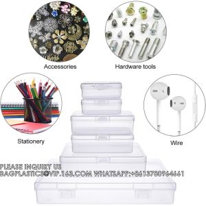 Mixed Sizes Rectangular Empty Mini Clear Plastic Organizer Storage Box