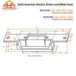 Wide Face Door Electric Strike Lock Access Control With Fail Secure Or Fail Safe