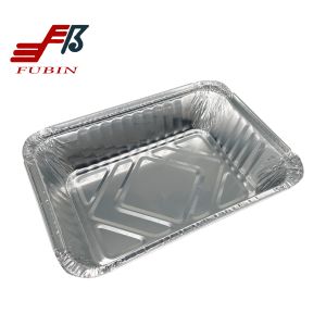 Roasting 1000ml Rectangular Foil Trays Disposable Food Packing Box