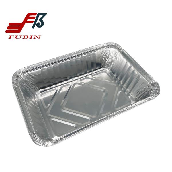 Quality Roasting 1000ml Rectangular Foil Trays Disposable Food Packing Box wholesale