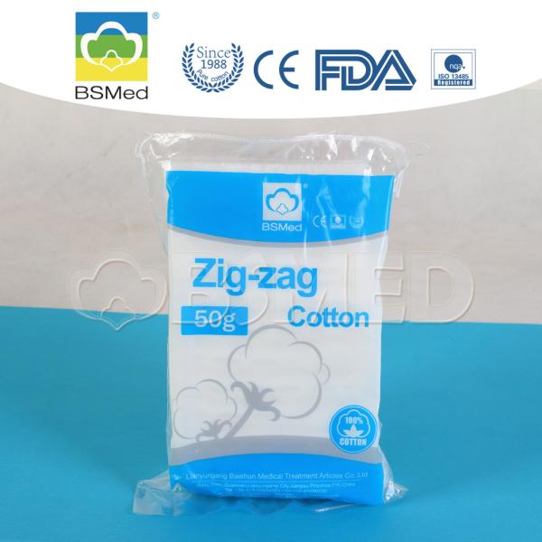 Quality Wound Dressing / Care Zig Zag Cotton White Color With Custom Design wholesale