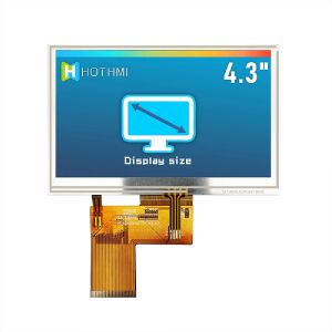 4.3" resistive touch display/480x272 IPS TFT LCD/TTL RGB interface/40-pin FPC