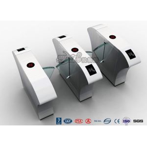 Organic Glass Flap Pedestrian Turnstile Gate , Turnstile Access Control System