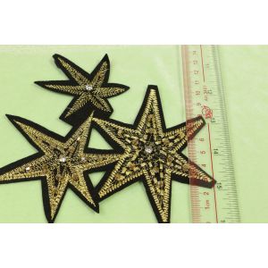 Hexagonal 3D Embroidery Patches , Multiusage Custom Made Embroidered Patches