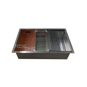 China Household 32 Inch Drop In SS Kitchen Workstation Sink on sale