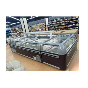 850L Large Supermarket Commercial Combination Island Fridges And Freezers