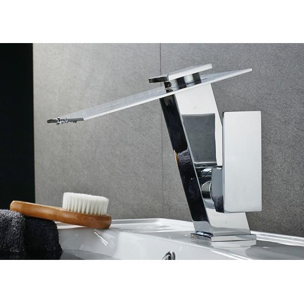 Quality Waterfall LED Light Bathroom Basin Faucets Single Handle Durable Featuring wholesale