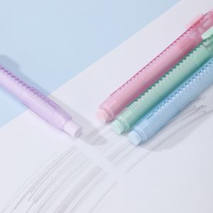 Macaron Colored Tube Eraser Push Pull Type Soft Rubber Erase Clean
