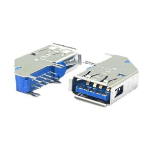 China USB3.0 A 9Pin USB Connector Socket Female RVS STD With Shielding Cover on sale China USB3.0 A 9Pin USB Connector Socket Female RVS STD With Shielding Cover on sale