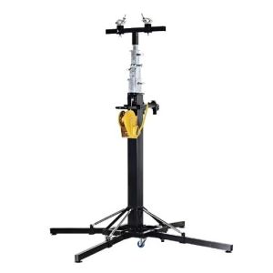 Portable Light Duty Line Array Speaker Crank Stand With Lift Tower Truss Adapter