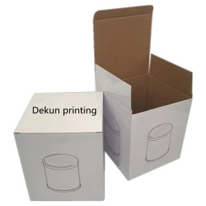 Custom Order Scented White Candle Boxes Gift Packing Corrugated Board