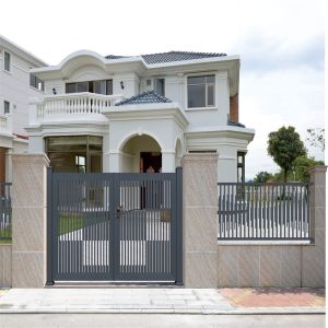 French Style Sliding Swing Driveway Aluminium Gates Powder Coated For Privacy