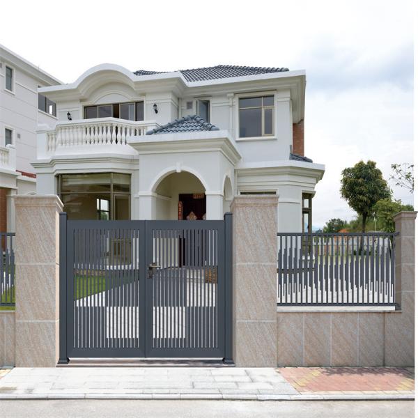 French Style Sliding Swing Driveway Aluminium Gates Powder Coated For Privacy