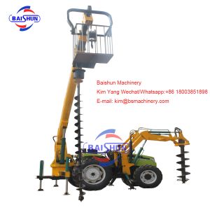 China Digging And Drilling Pole Erection Machine For Solar Power System 100-2000MM on sale