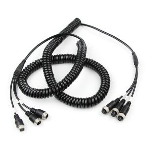 PU Backup Reversing Camera Extension Cable Monitoring Spring Line 8 Meters
