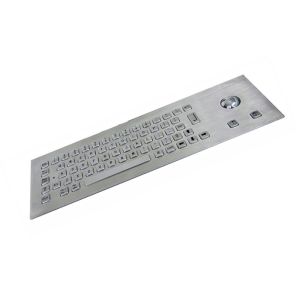 Panel Mount Keyboard Vandal Proof Stainless Steel Kiosk With Optical Trackball
