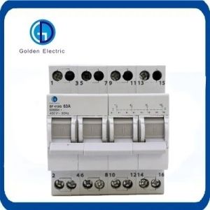 Cheap DIN Rail Mounted Modular Manual Transfer Switch 4P 32A with Dual Output for sale