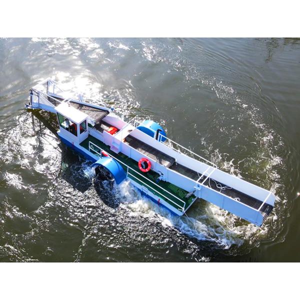 50 Liter Capacity Steel Aquatic Weed Harvester With 115kw Diesel Powered 2-Section Rod Design