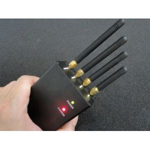 4 Antenna Handheld Signal Jammer , High Power Mobile Phone Jammers For Cars