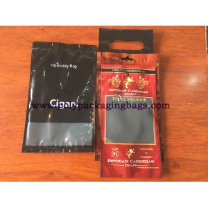Gravure Printing LDPE Cigar Humidity Bags With Zipper