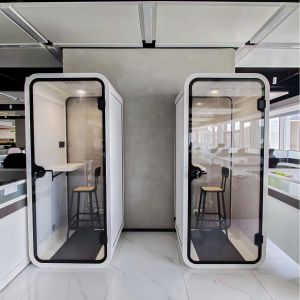 China White Indoor Office Pod Mobile 1 Person Pod Extendable Customizable on sale