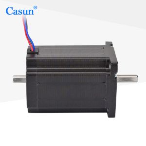 Black NEMA 24 Step Motor 4100mN.M Double Shaft Stepper Motor