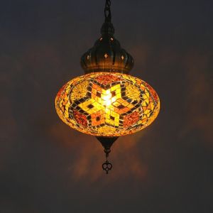 Turkish Lamp Colorful Glass Pendent Light E14 Warm White Bedroom Bar Corridor