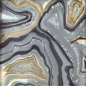 Enamel Flat Decorative Tempered Art Glass 12mm Thickness For Building Wall